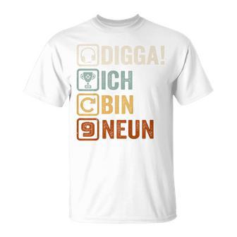 Ich Bin 9 Nine Jahre 9Th Birthday Boy Gamer Gamer T-Shirt - Geschenkecke