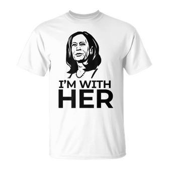 Ich Bin Bei Ihrer Wahlpräsidentin Kamala Harris 2024 Meme T-Shirt - Geschenkecke