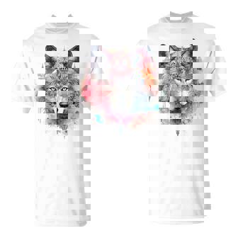 Illustration D'architecture Loup Motif Animal Loup T-Shirt - Cadeauxyz