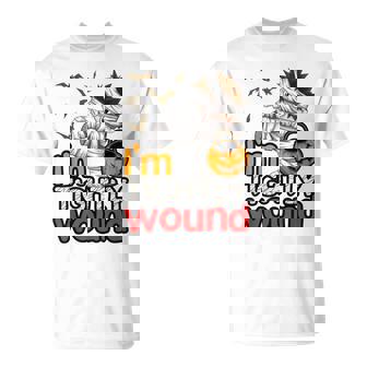 I'm Tightly Wound Halloween Mummy Costume T-Shirt - Seseable
