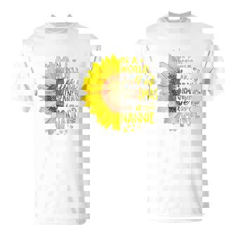 In A World Full Of Grandmas Be Nannie Sunflower T-Shirt - Thegiftio UK