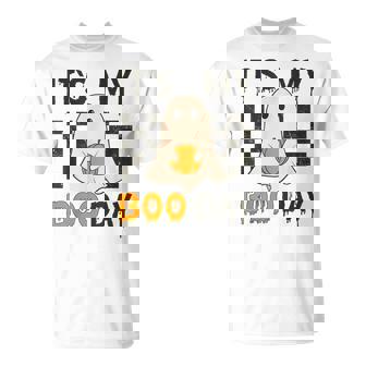 Its My Boo Day Cute Halloween Birthday Ghost T-Shirt - Seseable