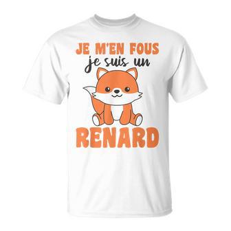 Je M’En Fous Je Suis Un Renard Renard Doux T-Shirt - Cadeauxyz