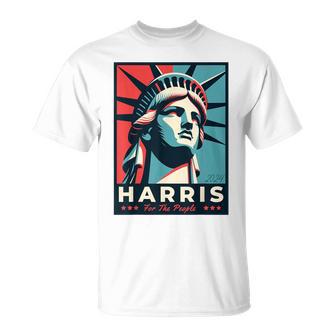 Kamala Harris 2024 Freiheitsstatue Repräsentiert Freiheit 2024 T-Shirt - Geschenkecke