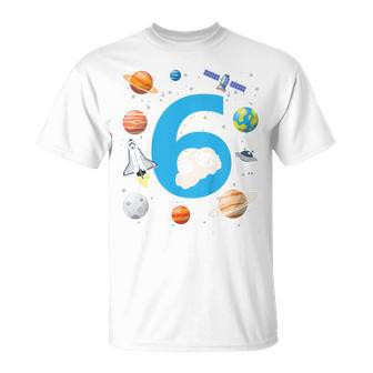 Kinder Astronaut 6 Geburtstag Weltraum Jungen 6 Jahre Raumschiff T-Shirt - Geschenkecke