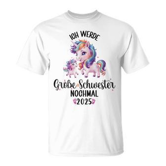 Kinder Wieder Große Schwester 2025 T-Shirt - Geschenkecke