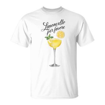 Limoncello Per Favore Italy Italian Lemon Gray T-Shirt - Geschenkecke