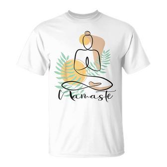 A Line Yoga Life Energy Chakra Meditation Namaste S T-Shirt - Geschenkecke