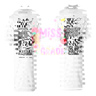 Little Miss First Grade Back To School 1St Grade Girl T-Shirt - Thegiftio UK