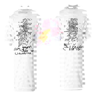 Little Miss Pre-K Girls Back To School Prek Team Pencil Bow T-Shirt - Thegiftio UK