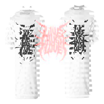 Live Laugh Love Death Metal Pink T-Shirt - Thegiftio UK