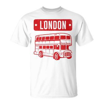 London Red Double Decker Bus Old Style Fun British Icon Premium T-Shirt - Monsterry UK
