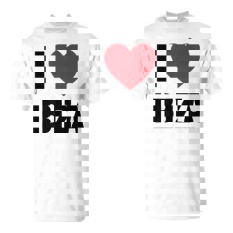 I Love Ibiza Ciudad De España Con Corazón Rojo Camiseta unisex - Regaloses