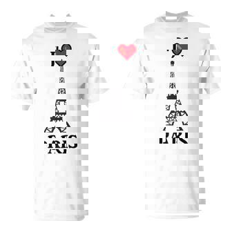 I Love Paris J'aime Paris France Tour Eiffel T-Shirt - Cadeauxyz