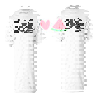 I Love Watermelon Summer Fruit Watermelon T-Shirt - Monsterry
