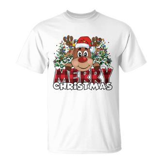 Lustiges Rentier Xmas Männer Frauen Familie Merry Christmas T-Shirt - Geschenkecke