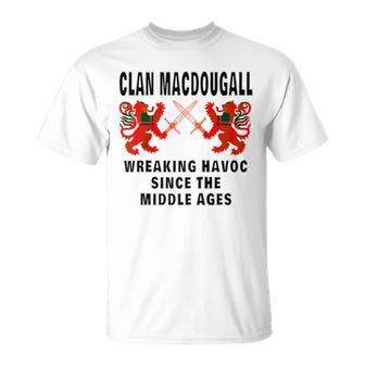 Macdougall Scottish Tartan Scotland Family Clan Name T-Shirt - Monsterry