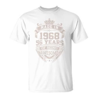 Made In 1968 Years Of Being Awesome T-Shirt - Monsterry