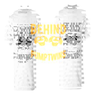 The Man Behind The Pumpkins Twins Halloween Pregnancy T-Shirt - Thegiftio UK