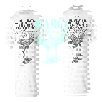 Margs And Matrimony Bachelorette Party Margarita Drink Team T-Shirt | Seseable UK