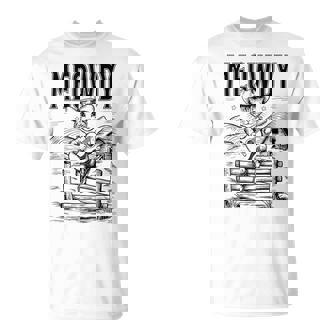 Meowdy Howdy Country Guitar Music Cowboy Cat Graphic T-Shirt - Thegiftio