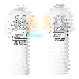 Mom Of Twin Pregnancy Twins Loading Pregnant With Twins T-Shirt - Monsterry
