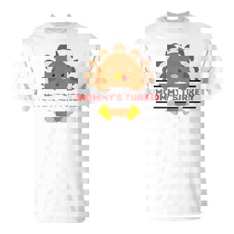 Mommy's Turkey Thanksgiving Turkeys Holiday Family Kid T-Shirt - Monsterry