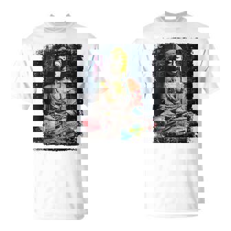 Monje Budista Yin Yang Buda De Meditación Zen Buda Sin Mangas Camiseta unisex - Regaloses