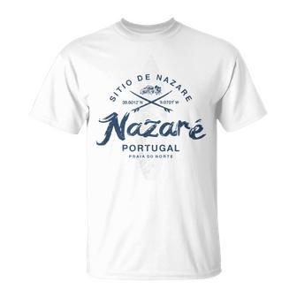 Nazare Portugal Praia Do Norte Surfintage T-Shirt - Cadeauxyz