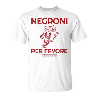 Ni Per Favore Cocktail Back Print Italiano Original T-Shirt - Geschenkecke