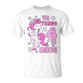 Niños 4º Cumpleaños Niña Chica 4 Años Unicornio Ya Tengo 4 Años Camiseta unisex - Regaloses