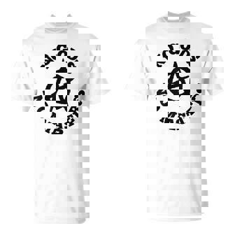 No Gods No Masters Anarquía Símbolo Anarquista Ateo Negro Camiseta unisex - Regaloses