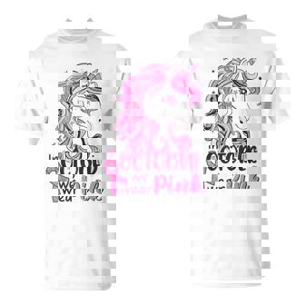 In October We Wear Pink Unicorn Breast Cancer Girls T-Shirt - Thegiftio UK