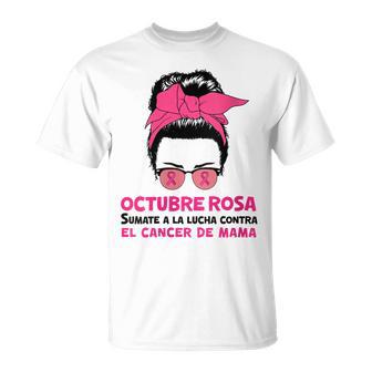 Octubre Rosa Cinta Rosada El Cancer De Mama Breast Cancer Cuello Camiseta unisex - Regaloses