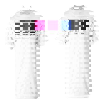 Paleta De Colores Orgullo Bisexual Bandera Bisexual Color Bisexual Cu Camiseta unisex - Regaloses
