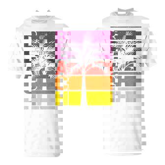 Palmera De Playa Retro Para Una Impresiónisual Intensa Sin Mangas Camiseta unisex - Regaloses