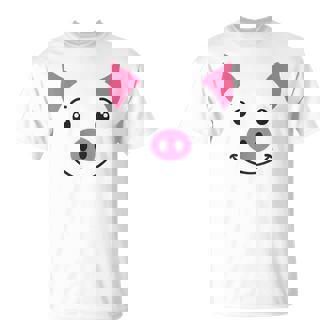 Pig Cute Animal Face Grin Costume Carneval Halloween T-Shirt - Monsterry