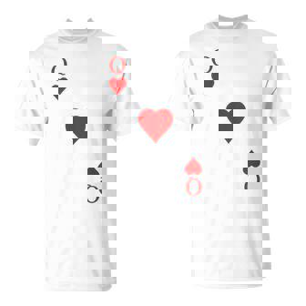 Playing Card Heart Queen Herat Lady Carnival Costume Poker T-Shirt - Thegiftio UK