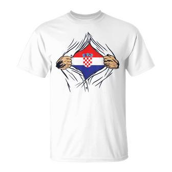 Proud Croat Croatian Love Croatia Flag Country Home Nation T-Shirt - Monsterry
