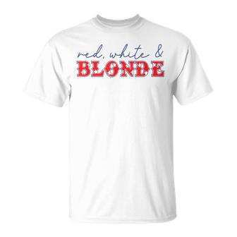 Red White And Blonde T-Shirt - Monsterry CA