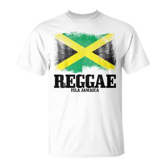 Reggae Isla Jamaica Jamaica Flag Rastafari Rastaintage Gray T-Shirt - Geschenkecke