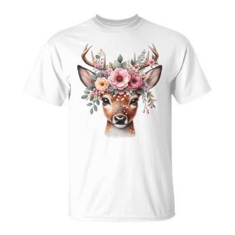 Reh Damen Reh Kostüm Kinder Carnival Reindeer T-Shirt - Geschenkecke