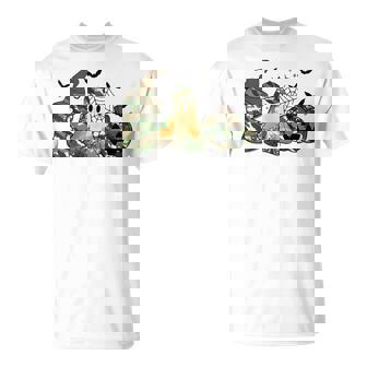 Retro Camo Boo Ghost Coquette Camouflage Ghost Halloween T-Shirt - Monsterry