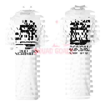 Retro Squad Goals Horror Friends Halloween Horror Character T-Shirt - Monsterry