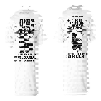 Roller Skate Humour Idée Cadeau J'peux Pas J'ai Roller Fans T-Shirt - Cadeauxyz