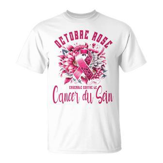 Ruban Rose Cancer Du Sein Octobre Rose Pull Cadeau Manche Longue T-Shirt - Cadeauxyz