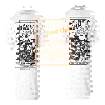 Salem Book Club Bookish Halloween Retro Salem Witch Book T-Shirt - Monsterry