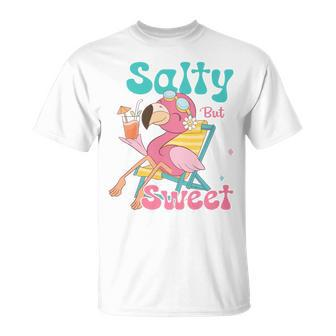 Salty But Sweet Summer Beach Flamingo Summer Vibes T-Shirt - Monsterry DE