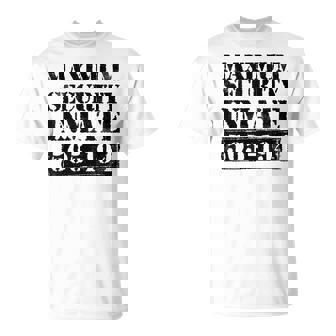 Security Inmate Jail Halloween Costume Party Fun T-Shirt - Seseable