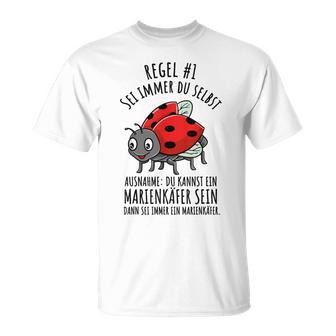 Sei Immer Du Selbst Marienkäfer Liebhaber T-Shirt - Geschenkecke